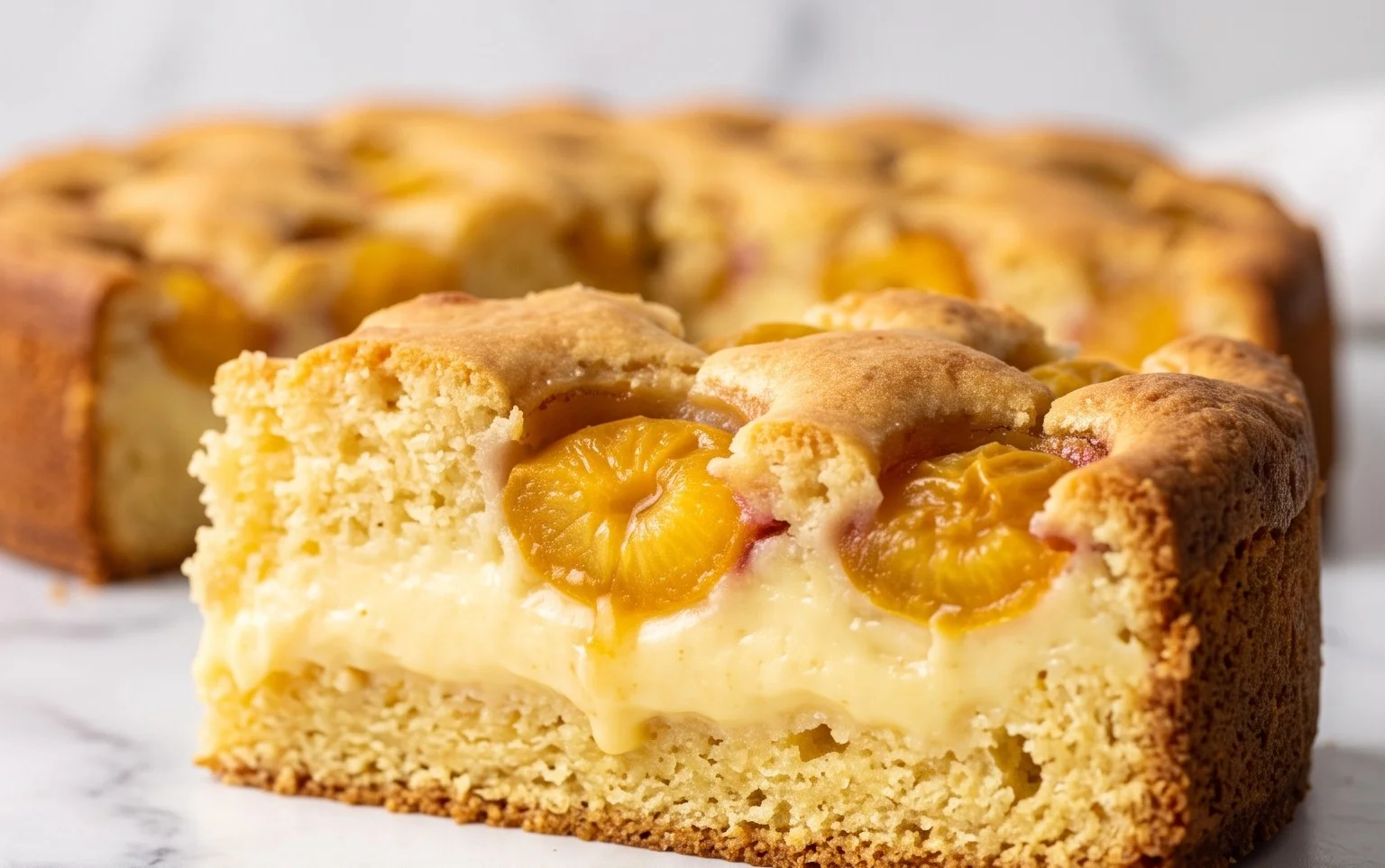 Einfacher Mirabellenkuchen mit Pudding: Sommer-Genuss