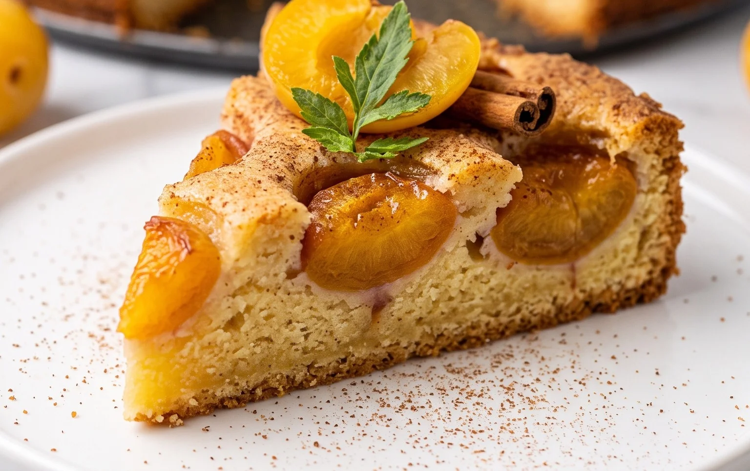 Mirabellenkuchen aus gelben Pflaumen mit Zimt