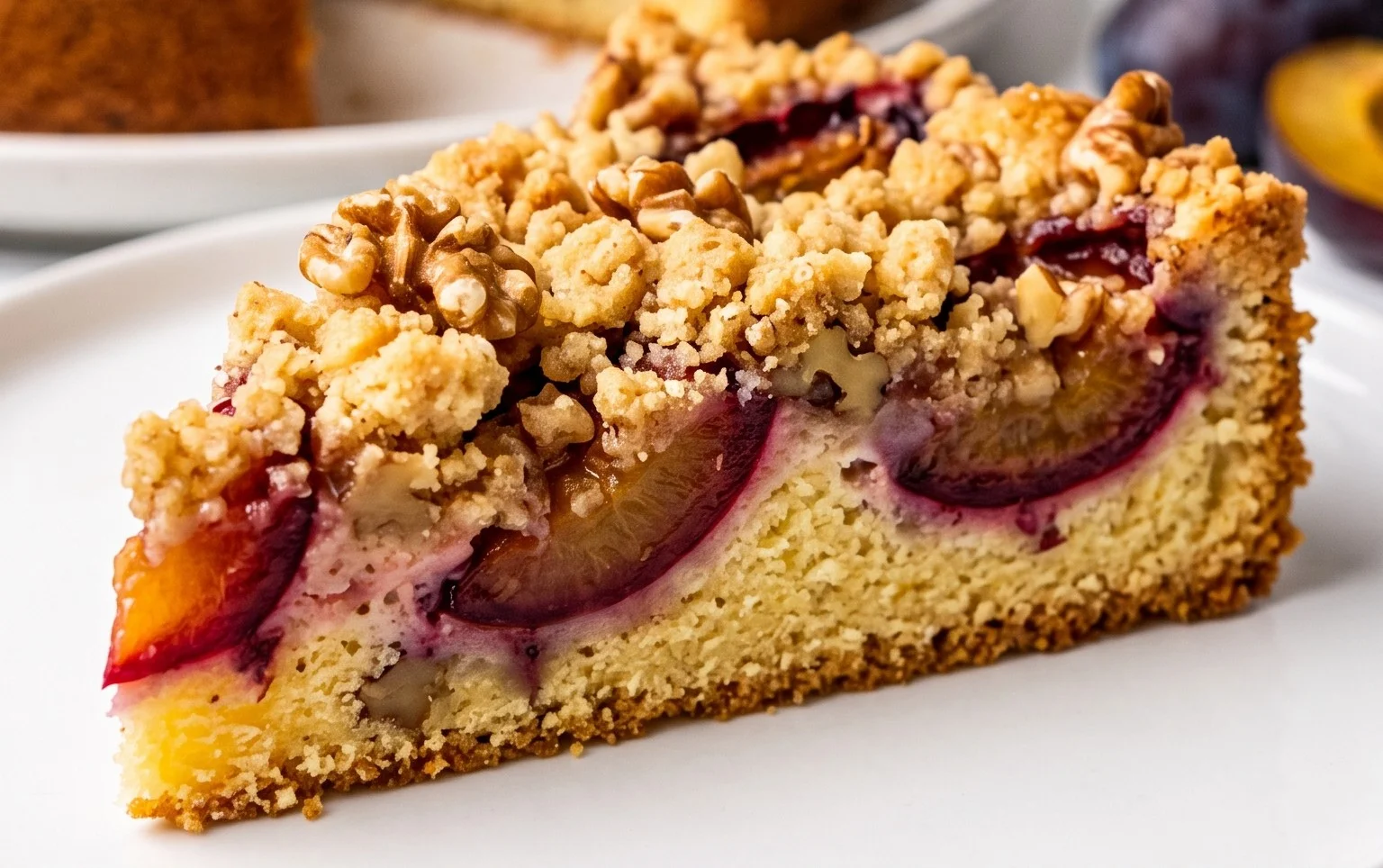 Walnuss-Zwetschgenkuchen mit Zimt-Streuseln