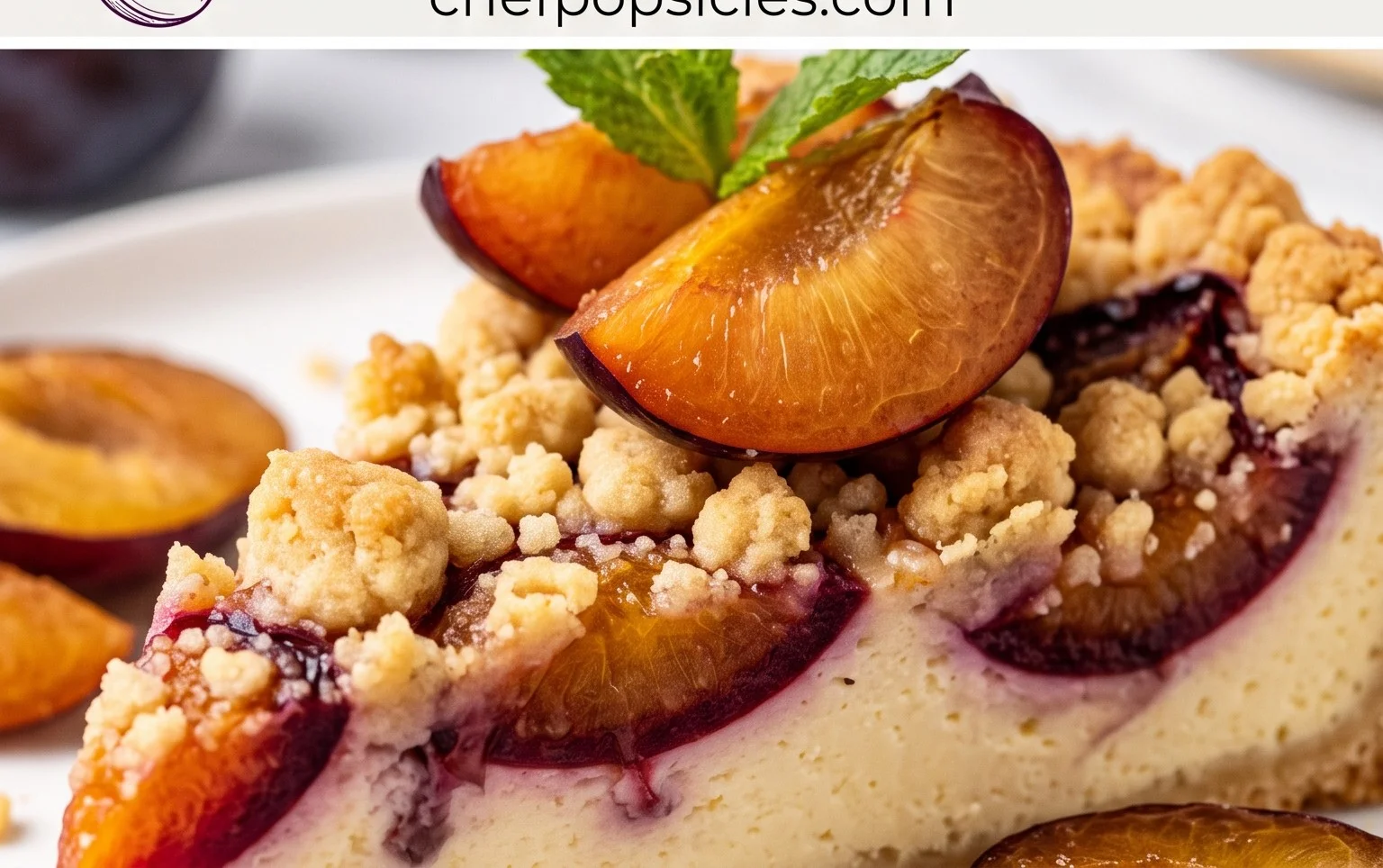Zwetschgen-Käsekuchen - mit Mürbeteigboden & Streusel